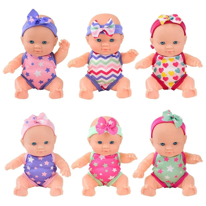 A 21.5cm tall vinyl simulation baby doll figurine in a colour box.