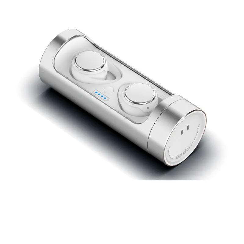 A Bluetooth wireless headset shown in Dark Grey, Red, and Silver colour options on its charging bay