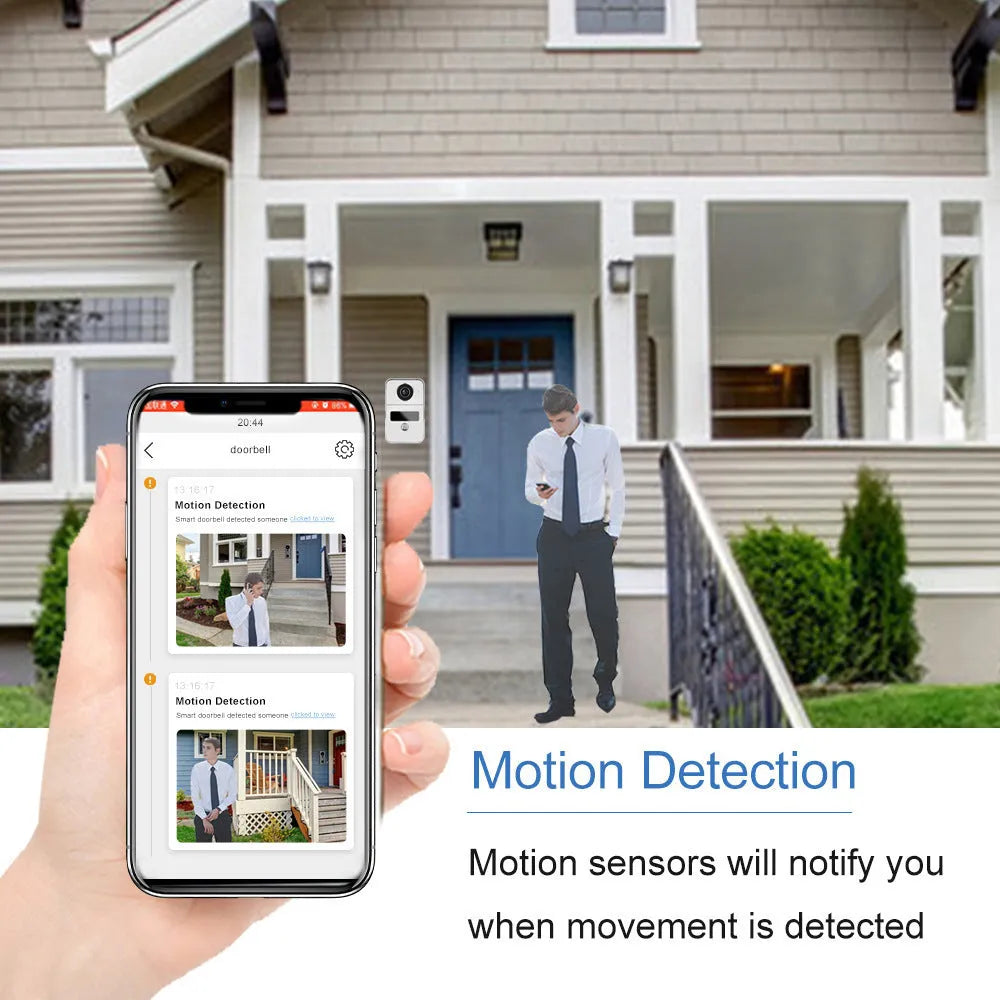 10-inch video intercom doorbell with 1080P camera and real-time monitoring system
