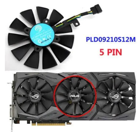 ASUS ROG Strix graphics card replacement cooling fan unit 87mm square