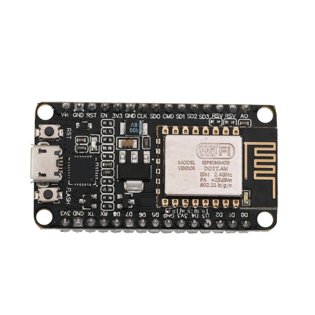 NodeMCU Lua WiFi development board with ESP8266 module and CH340G USB interface