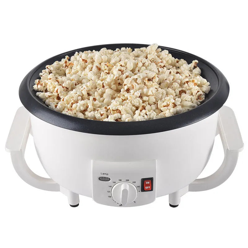 White home coffee bean roasting machine with 750g capacity and 1200W power rating