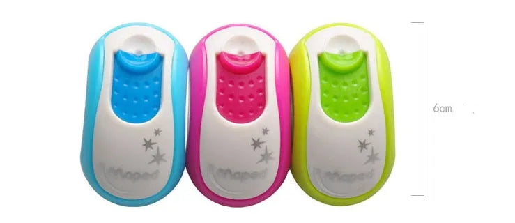 Single hole desktop pencil sharpener for normal and thick pencils in random colour selection