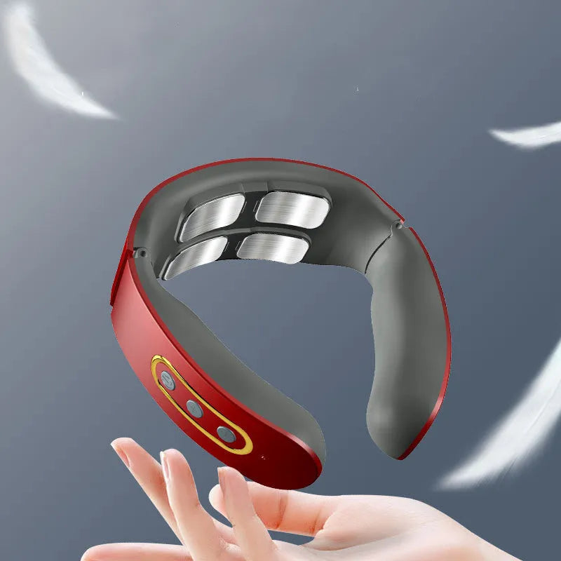 Smart shoulder and neck massager made from PC and silica gel with polymer battery