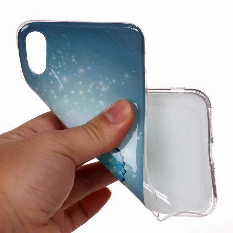 Luminous phone case with glowing butterfly design and colourful cartoon animal motifs