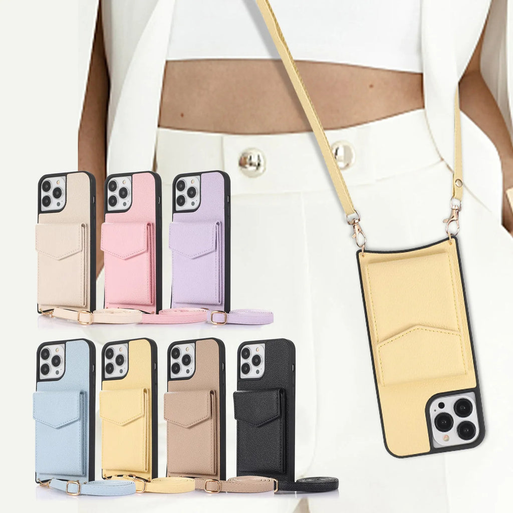 TPU leather fishtail plug-in iPhone case in multiple colours for models 7 to 14 Pro Max
