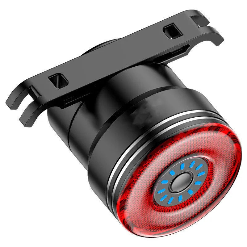 Smart brake sensing USB charging bicycle taillight with aluminum housing and COB LED