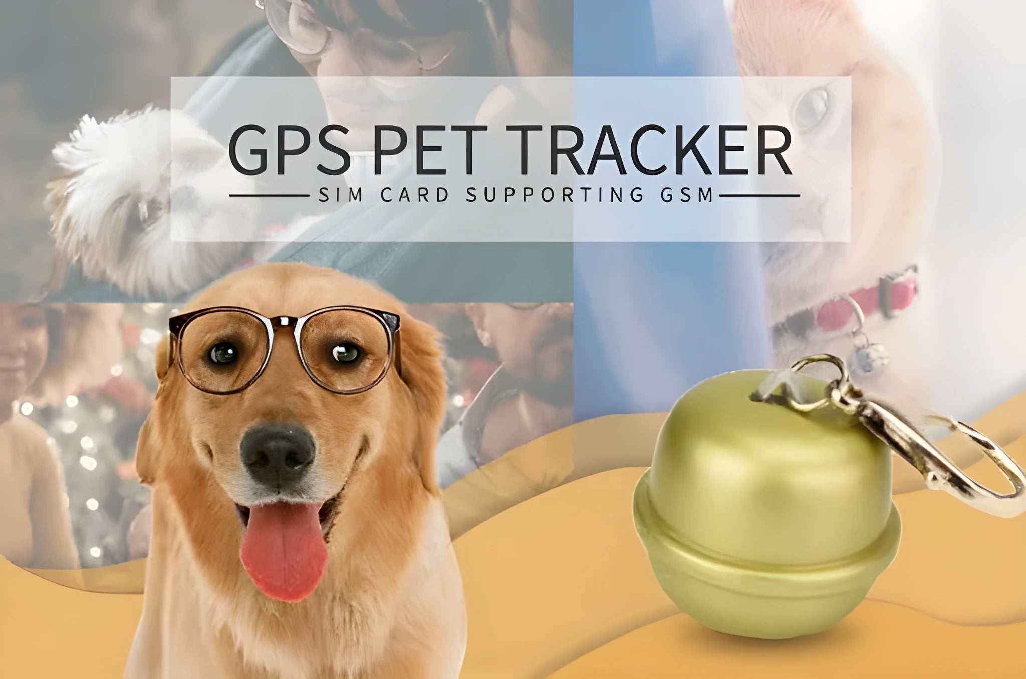 Black GPS tracking collar for dogs on a grass background, showing the device unit attached to the strap.