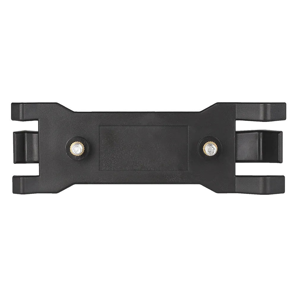 Black ABS plastic umbrella clip camera mount accessory compatible with Apple tripod systems