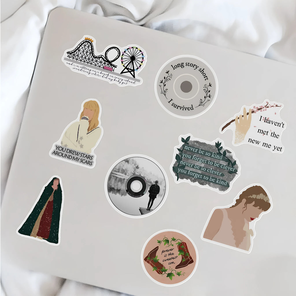 50 waterproof graffiti cartoon luggage stickers in 4-6cm sizes