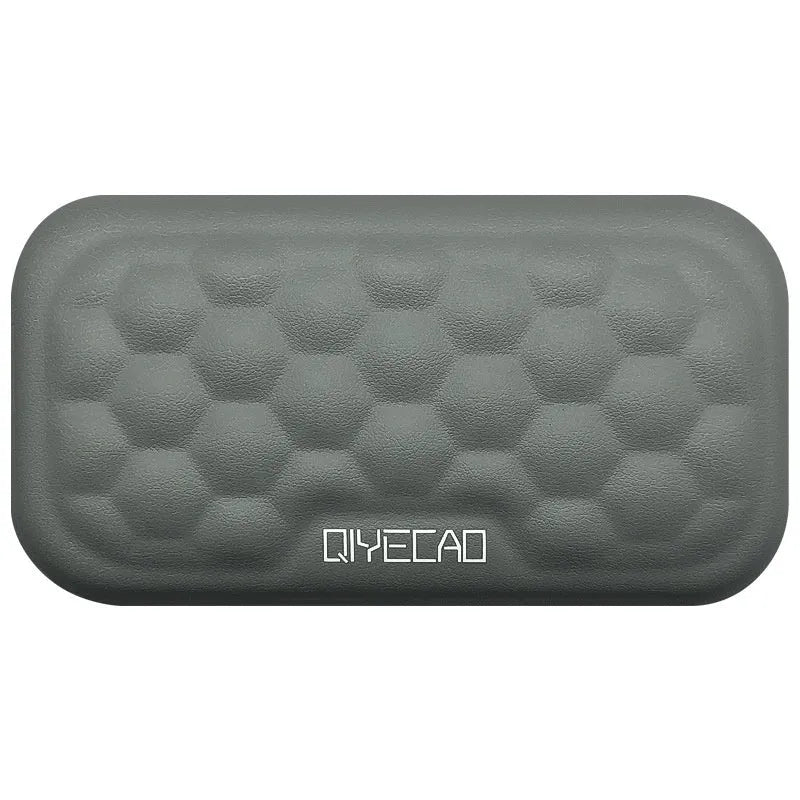 Memory foam mouse wrist pad with cloth or leather cover options in grey or black colours