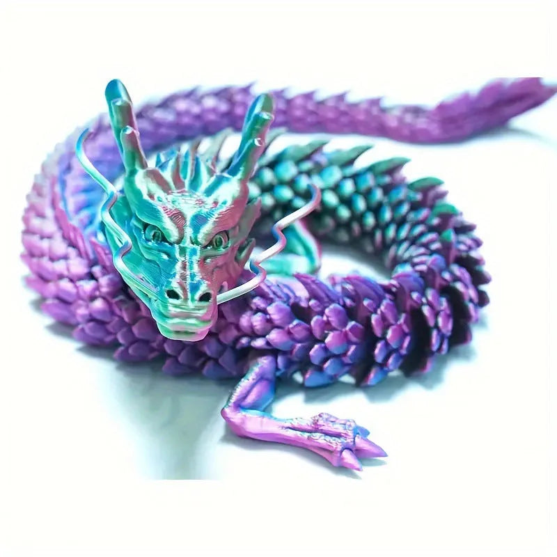 30cm long 3D-printed Chinese dragon car ornament in multiple colour options