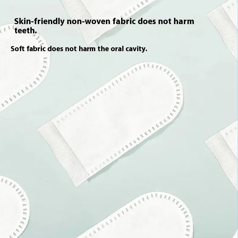 Pack of 50 white non-woven fabric pet dental cleaning finger stalls.