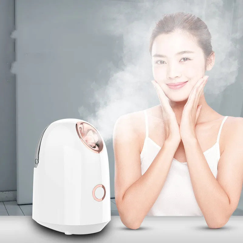 White steam facial spray hydration apparatus with 150ml water tank and 220V USA plug