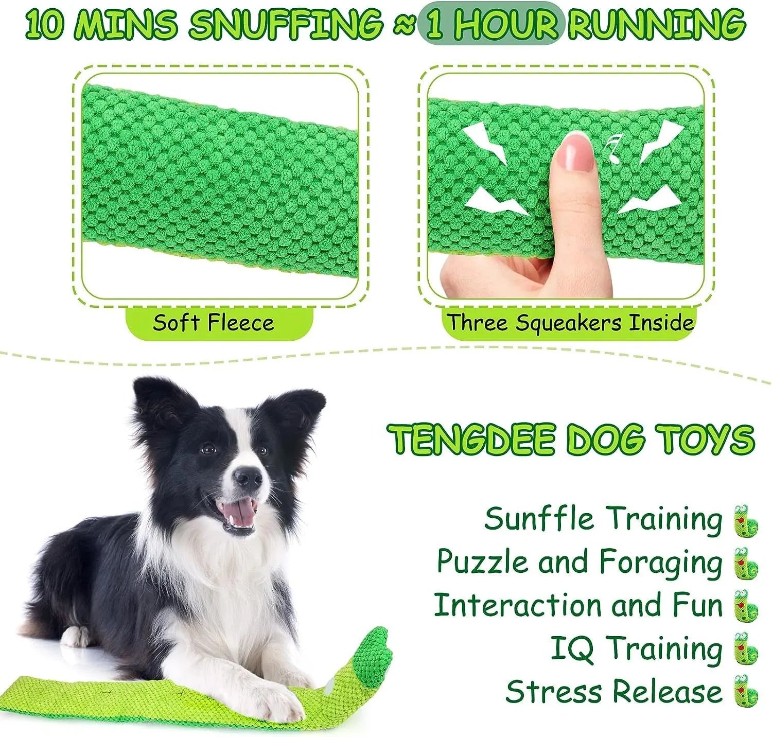 Interactive dog puzzle toy with squeakers in transformable snail design for foraging games