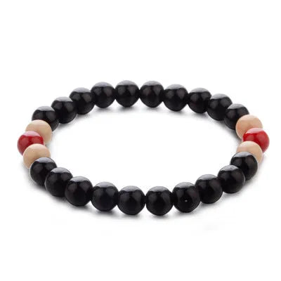 Natural stone beaded bracelet with lava stones for essential oil aromatherapy