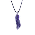 Natural amethyst dog teeth pendant with purple colour, 20-30mm length, modern simplicity style