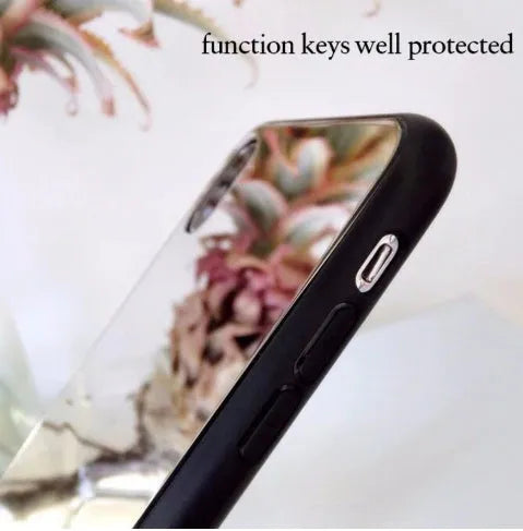 Black mirror phone case for Apple iPhone showing reflective surface on the back cover.