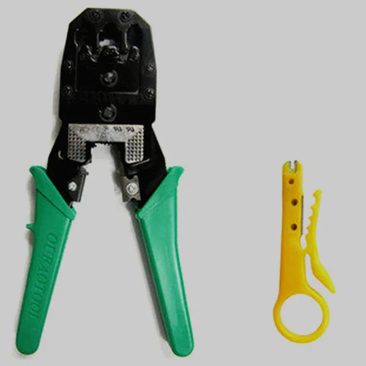 Multifunctional network cable pliers with stainless steel handle and 45# steel clamp head for cutting stripping and crimping