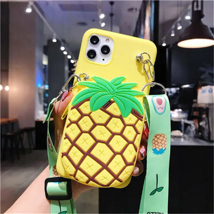 Cartoon camouflage silicone wallet case for Huawei phones with integrated card slot in multiple colours