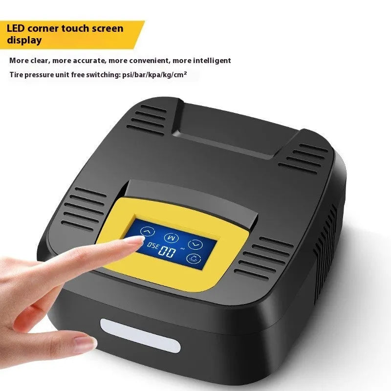 12V 120W ABS digital display air pump for car tyres with LED light and tire pressure gauge
