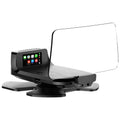 Black HUD head-up display projector for cars with OBD connection showing digital speed projection