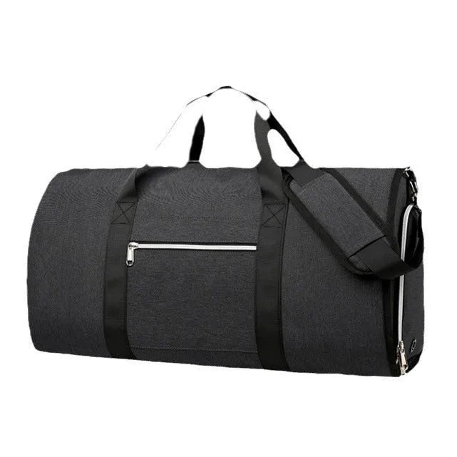 Oxford cloth multipurpose storage bag with dry-wet separation compartments in grey colour