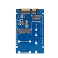 Black and blue SATA3 to M.2 NGFF mSATA SSD adapter card for storage upgrades
