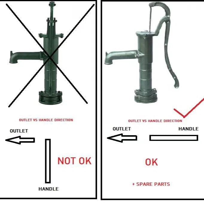 Cast iron manual water suction round pump for courtyard pool and fountain use