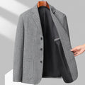 Men's loose fit polyester coat for spring and autumn in solid colours