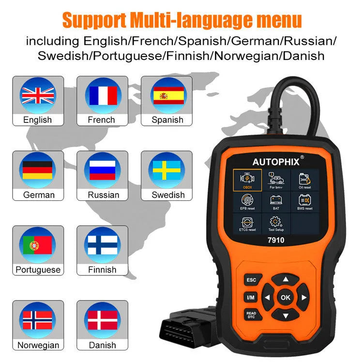 Autophix 7910 automotive OBD2 diagnostic scanner tool for BMW vehicles