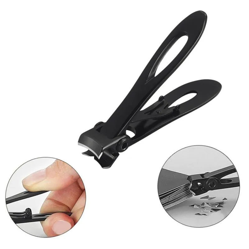 Stainless steel toenail clippers with 15mm jaw opening and ergonomic handle in silver colour