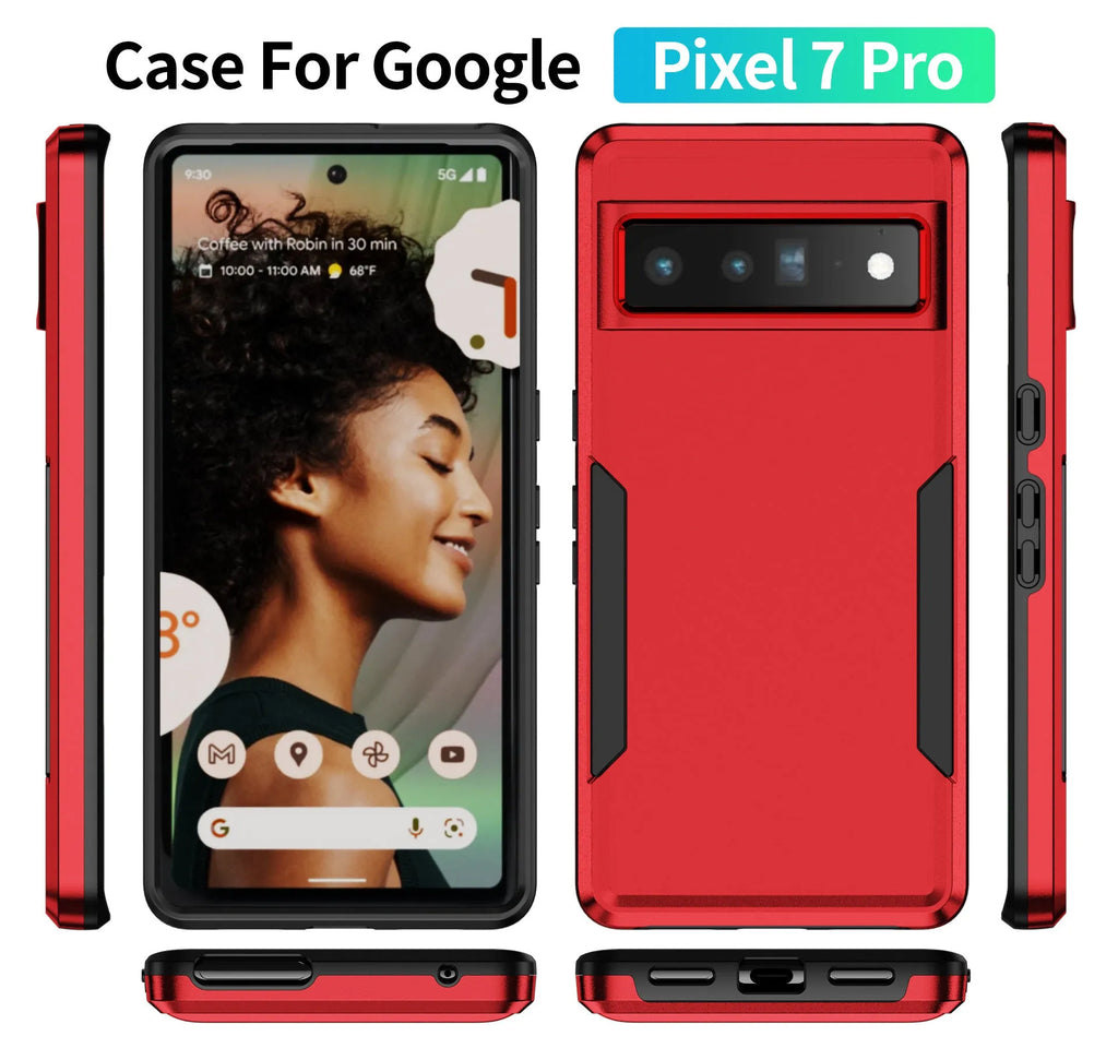Two-in-one drop-resistant back cover case for Google Pixel with bracket and magnetic suction
