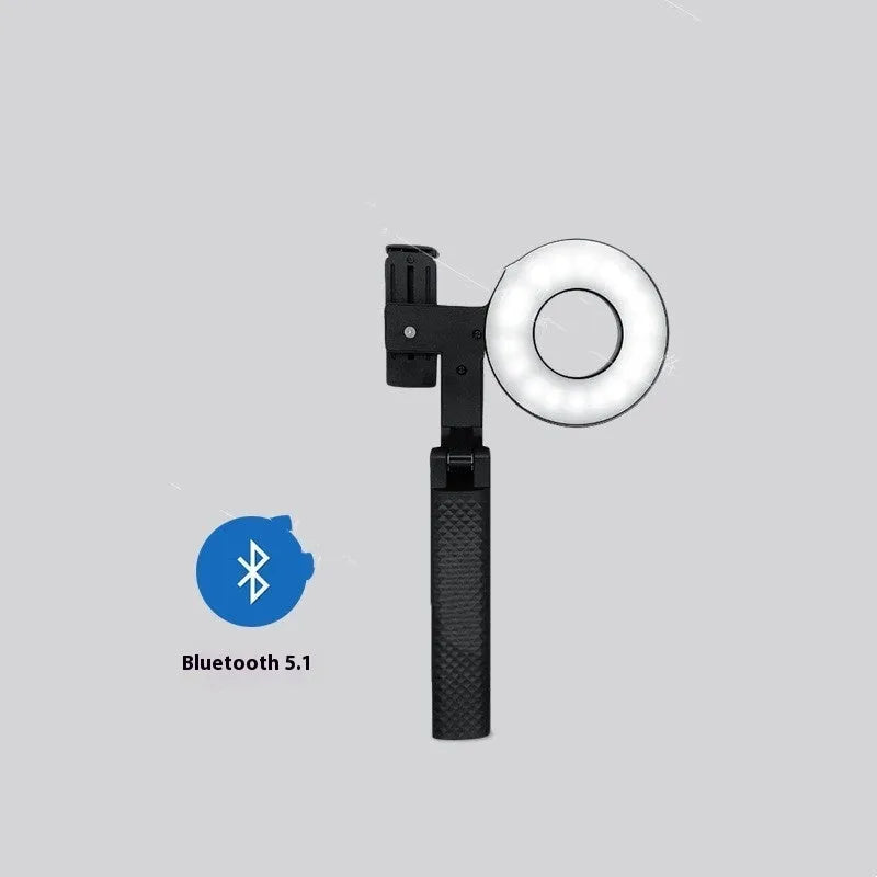 Black portable handheld LED fill light for photography and video measuring 14.5 x 25.8 x 4.7 cm