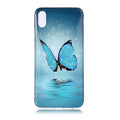 Luminous phone case with glowing butterfly design and colourful cartoon animal motifs
