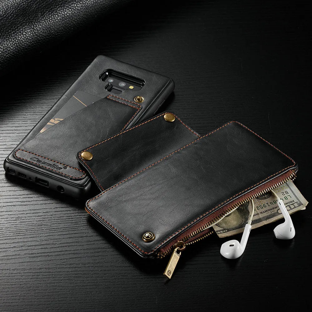 Samsung Galaxy Note9 flip phone case in PU leather with anti-scratch protection