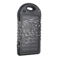 Black portable 4000mAh solar emergency power bank with polymer lithium battery