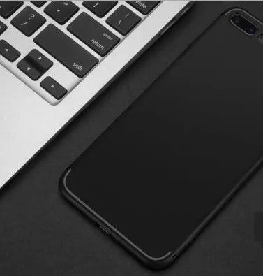 TPU silicone protective phone case for Apple iPhone in black, blue, red, or white.