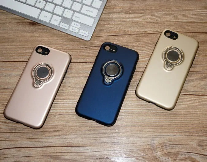 Magnetic polycarbonate and TPU back cover case for iPhone, shown in multiple solid colour options.
