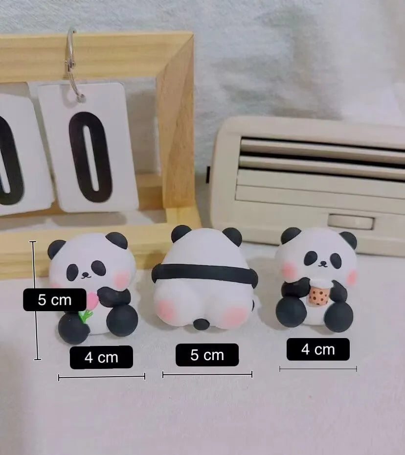 Panda car vent perfume clip air freshener decoration in three style variations