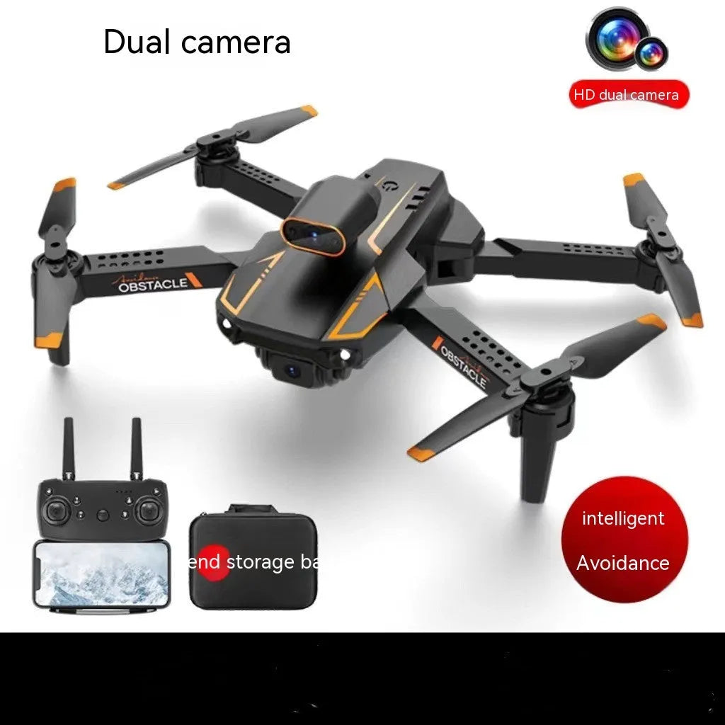 S91 folding obstacle avoidance HD drone in Matte Black with expanded arms and camera