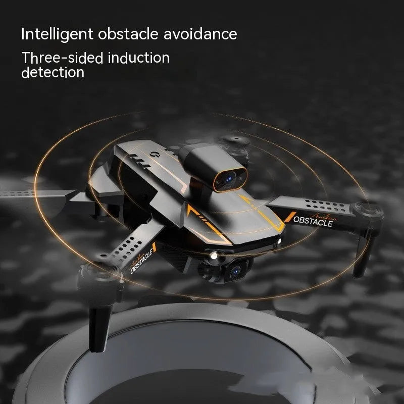 S91 folding obstacle avoidance HD drone in Matte Black with expanded arms and camera