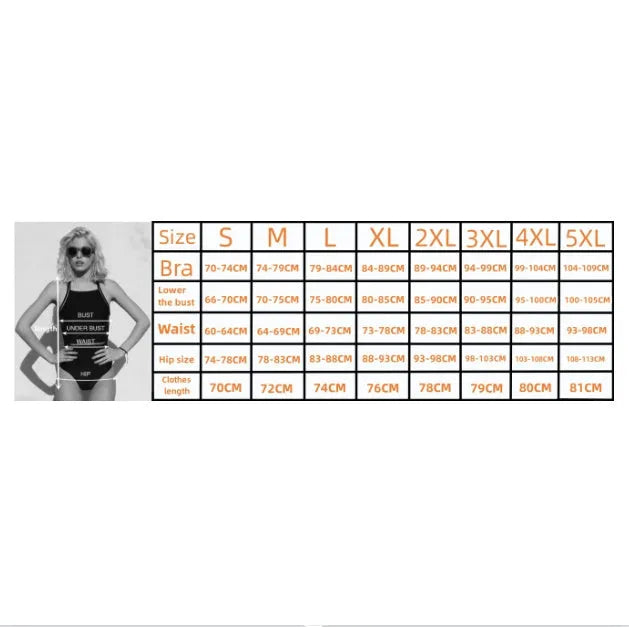 Women's plus size black polyester bikini swimwear with mesh stitching and printing design