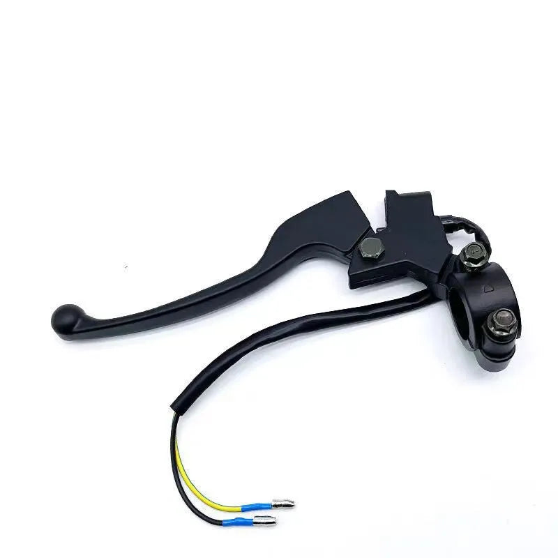 Aluminium alloy power off brake handle assembly with 22mm thick handle and integrated switch line