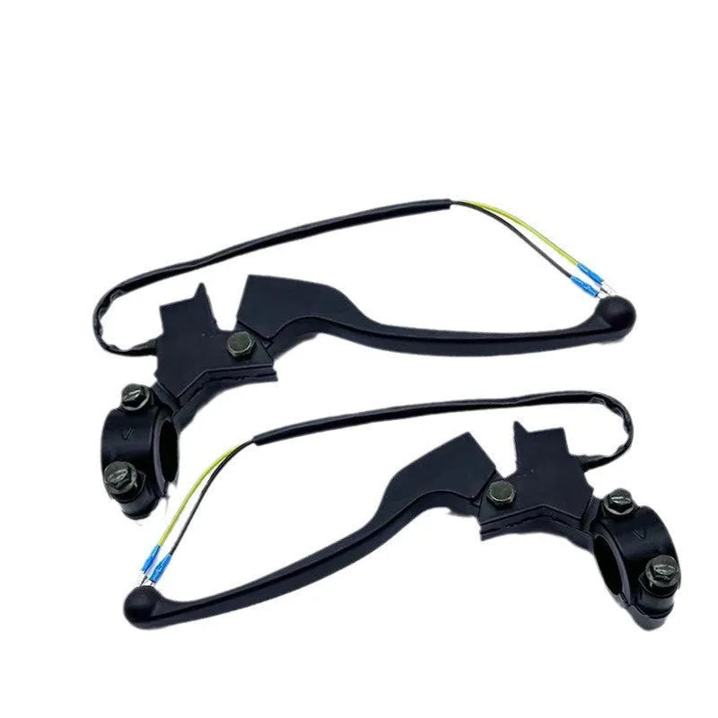Aluminium alloy power off brake handle assembly with 22mm thick handle and integrated switch line