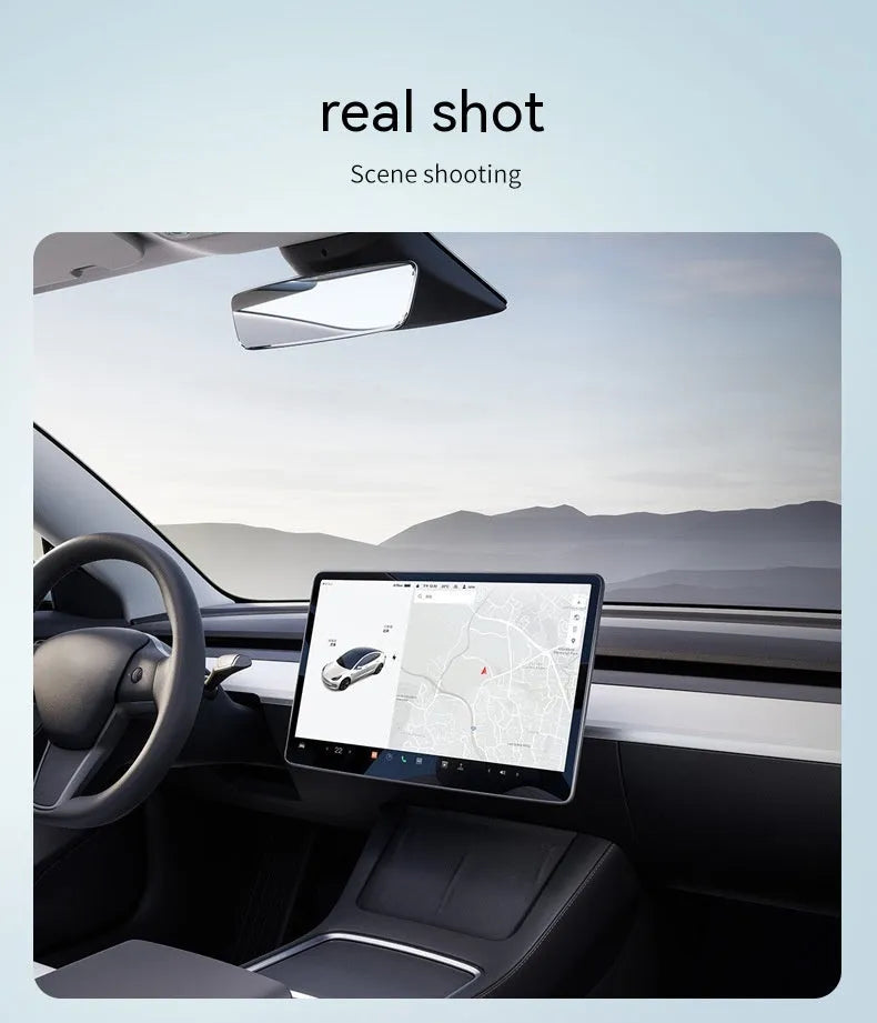 Huanxin 15.6 HD tempered glass screen protector for Tesla Model 3 and Model Y central display, white packaging with film applicator