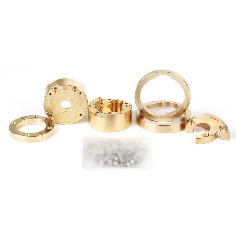 Brass gearbox cover component for wave box mechanical display models