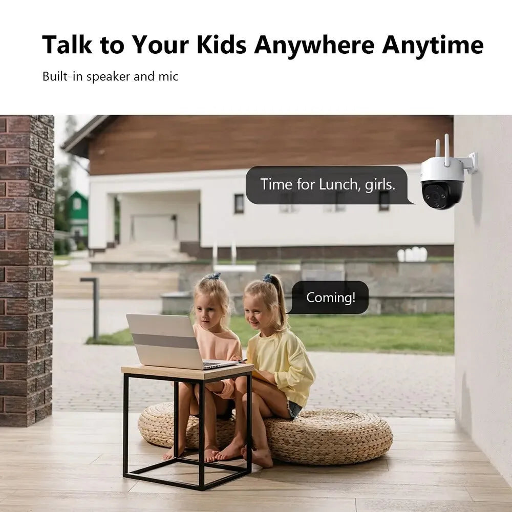 K71FT wireless 4G indoor surveillance camera with 1080p resolution and AI humanoid detection