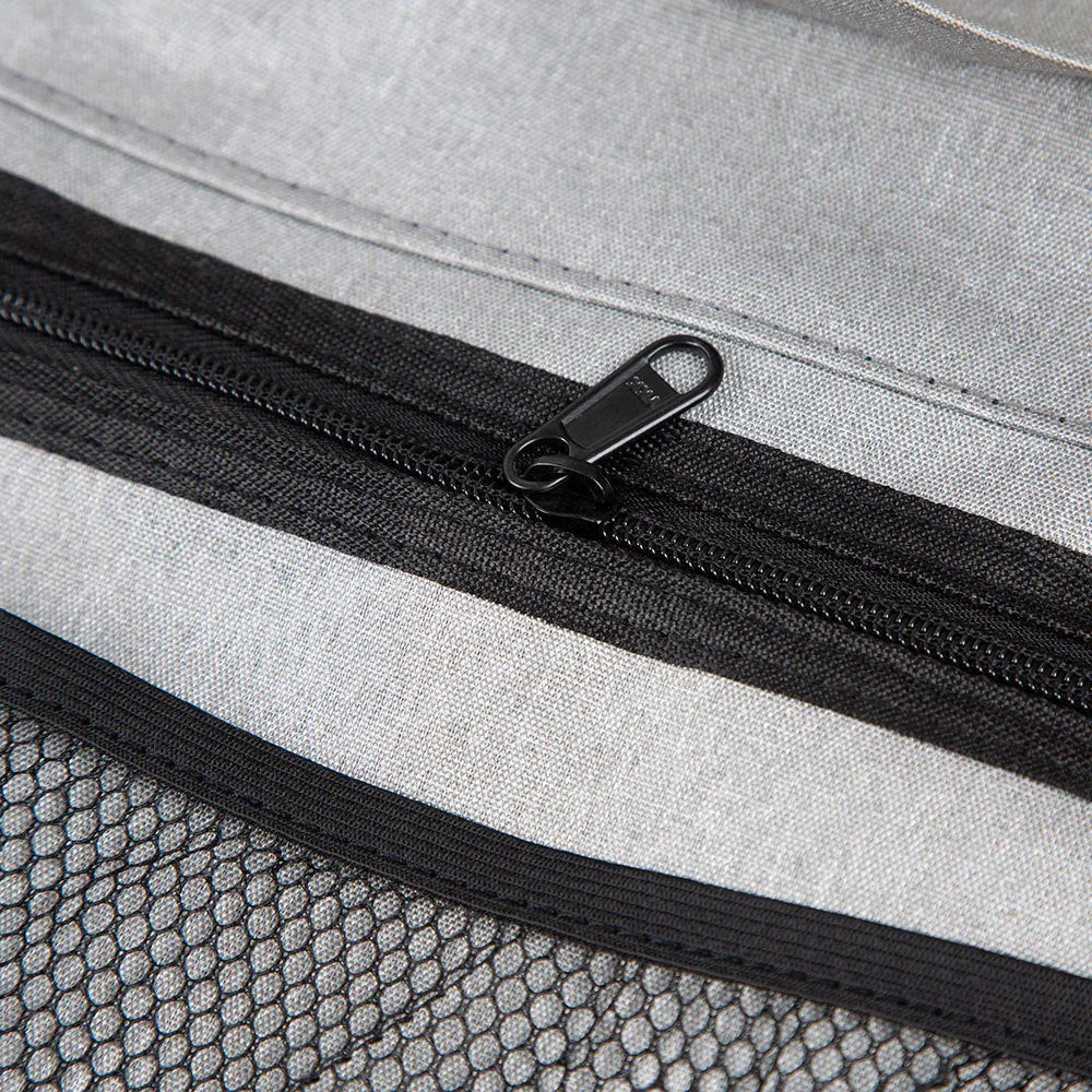 Black waterproof Oxford cloth car boot hanging storage bag with handle on seat back