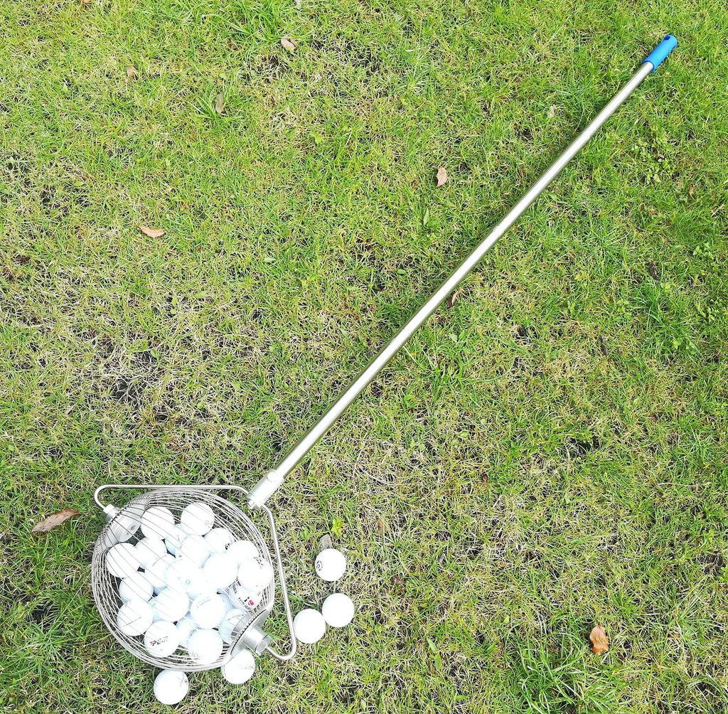 Metallic coloured 304 stainless steel golf ball picker for retrieving balls from the cup